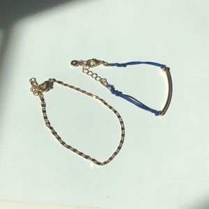 💙 gold accent bracelets